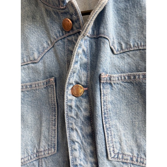 Triarchy Ms. Ciela Cloud Stitch Denim Trucker Jacket Women's S Organic Cotton - Picture 6 of 7